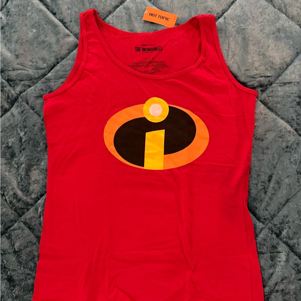 Hot Topic Red and Orange Superhero Costume Tank Top